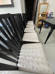 6 Ikea wooden chairs wcushion image 2