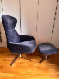 Bo Concept Reno Armchair and Footstool image 2