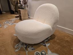Boucle cream chair image 1