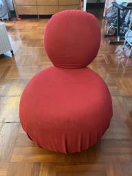 Designer Red circle chair image 1