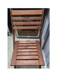 Foldable wooden chairs brown image 2