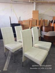 Four white Dining Chairs image 1
