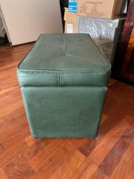 Green ottoman with storage image 4