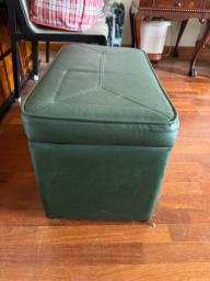 Green ottoman with storage image 2