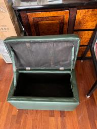 Green ottoman with storage image 5