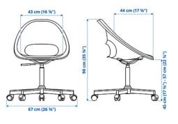 Ikea Malskär  swivel chair  Work chair image 4