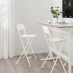 Ikea White Bar Stool image 4