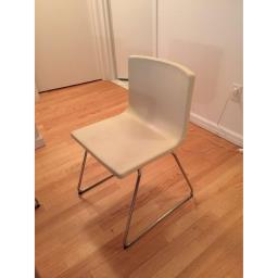 Ikea white dining chairs 4 chairs image 1