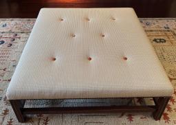 Large Cream Ottoman - like new image 1