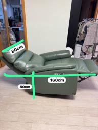 Leather armchair recliner chair like new image 6