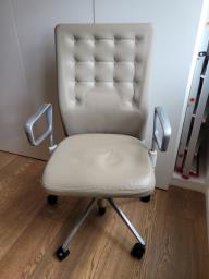 Leather Chair with Wheels image 1