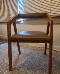 Minimalist Chair - Wood and Leather image 1