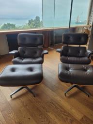 Replica Eames leather chair   footstool image 1