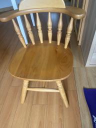 Solid wood swivel chair image 2