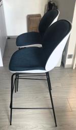 Stockroom Barchairs x2 - Blue  White image 3