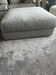 Tree Square Grey Fabric Ottoman image 2