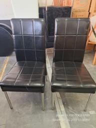 Two Black Dining Chairs image 1