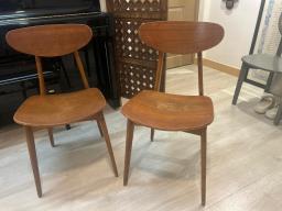 vintage wooden chairs 2 pcs for 1000 image 2