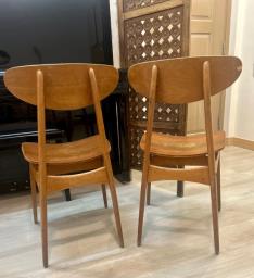 vintage wooden chairs 2 pcs for 1000 image 4