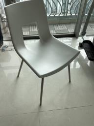 White dining chairs image 1