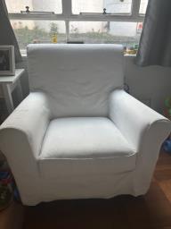 White ikea armchair image 1