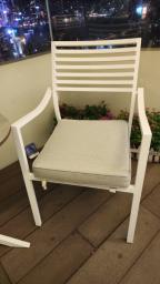 White  outdoor chair x 2 image 1