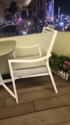 White  outdoor chair x 2 image 3