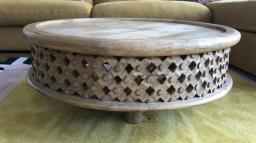 Carved Wood Coffee Table west Elm image 2
