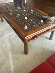 Coffee Table with glass top image 1