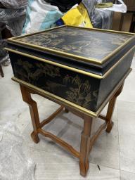 Coffee Table with landscape paintings image 1