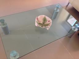 Glass top coffee table image 2