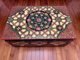 Hand-painted Solid Wood Coffee Table image 4