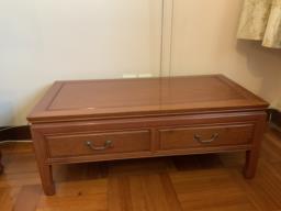Hardwood coffee table in good condition image 1