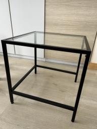 Ikea glass top square coffee table image 1