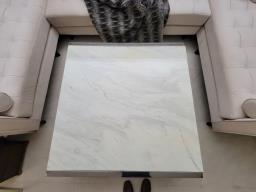 Italian White Marble Coffeeside Table image 3