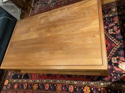 Large English hardwood coffee table image 6