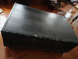 Large German Leather coffee table image 1