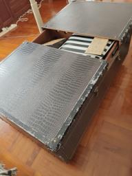 Large German Leather coffee table image 3