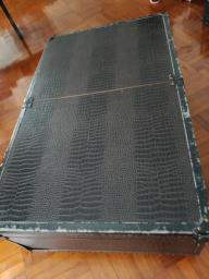 Large German Leather coffee table image 4