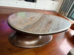 Oval ceramic marble coffee table image 2