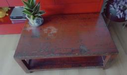 Red Wooden Chine Laquer Coffee Table image 1