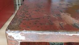 Red Wooden Chine Laquer Coffee Table image 3