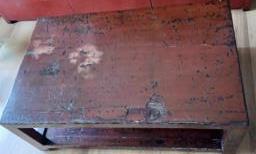 Red Wooden Chine Laquer Coffee Table image 5