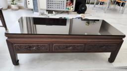 Rosewood coffee table  with 2 chairs image 2