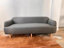 Scandinavian-style fabric sofa image 1