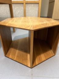 Solid oak hexagon coffee table image 5