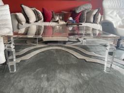 Square stylish Perspex Table image 1