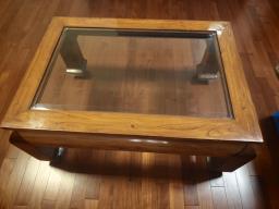 Vintage Glass Antique Coffee Table image 2