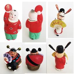 15 Handmade Vintage Clay Figurines image 4