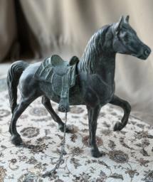 Bronze Cast Chinese War Horse Sculpture image 1